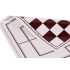 Vinyl roll-up chess board + mill, white/brown (double sd, white/brown)